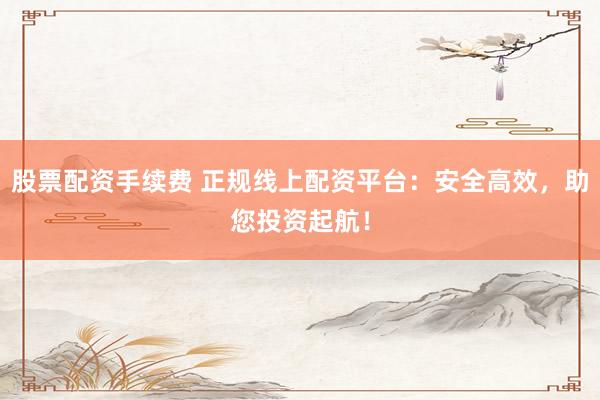 股票配资手续费 正规线上配资平台：安全高效，助您投资起航！