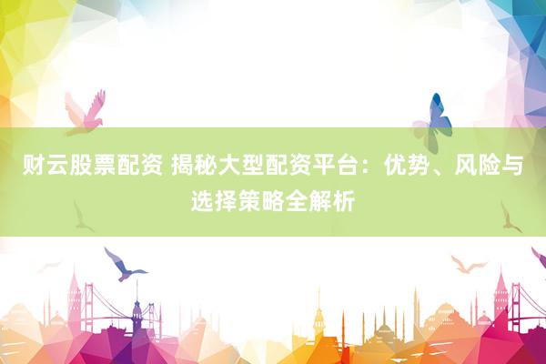 财云股票配资 揭秘大型配资平台：优势、风险与选择策略全解析