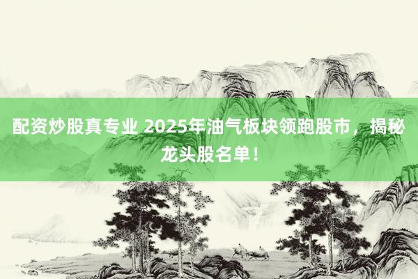 配资炒股真专业 2025年油气板块领跑股市，揭秘龙头股名单！