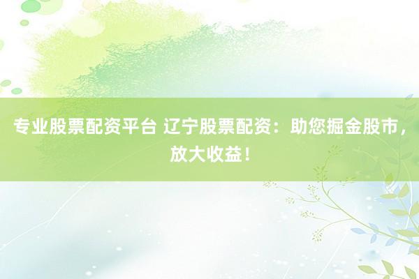 专业股票配资平台 辽宁股票配资：助您掘金股市，放大收益！