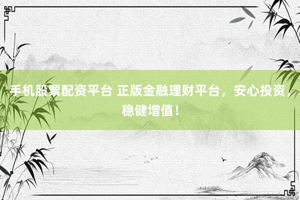 手机股票配资平台 正版金融理财平台，安心投资，稳健增值！