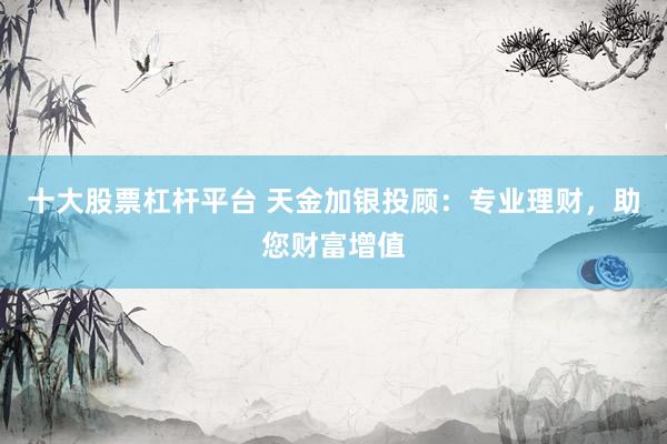 十大股票杠杆平台 天金加银投顾：专业理财，助您财富增值
