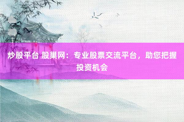 炒股平台 股巢网：专业股票交流平台，助您把握投资机会