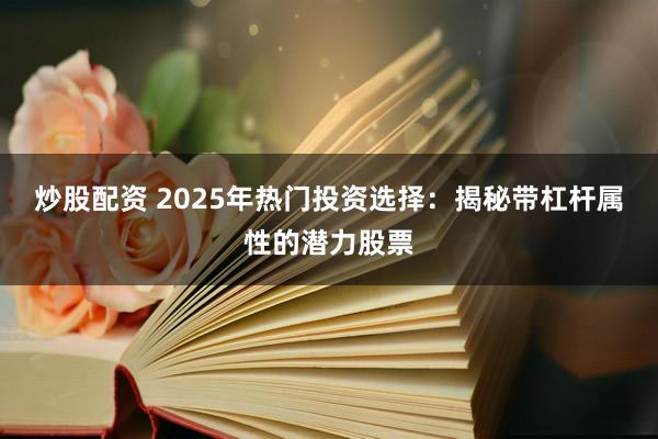 炒股配资 2025年热门投资选择：揭秘带杠杆属性的潜力股票