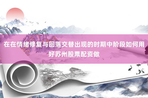 在在情绪修复与回落交替出现的时期中阶段如何用好苏州股票配资做
